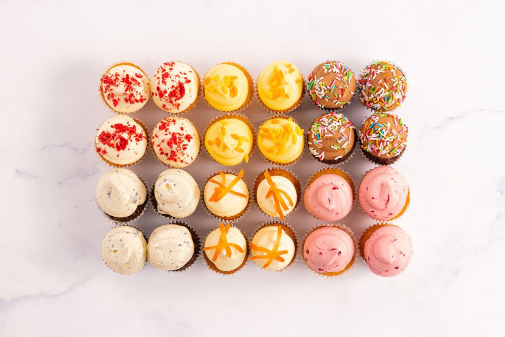 Bestel een Assorti Mini Cupcakes (24 stuks)