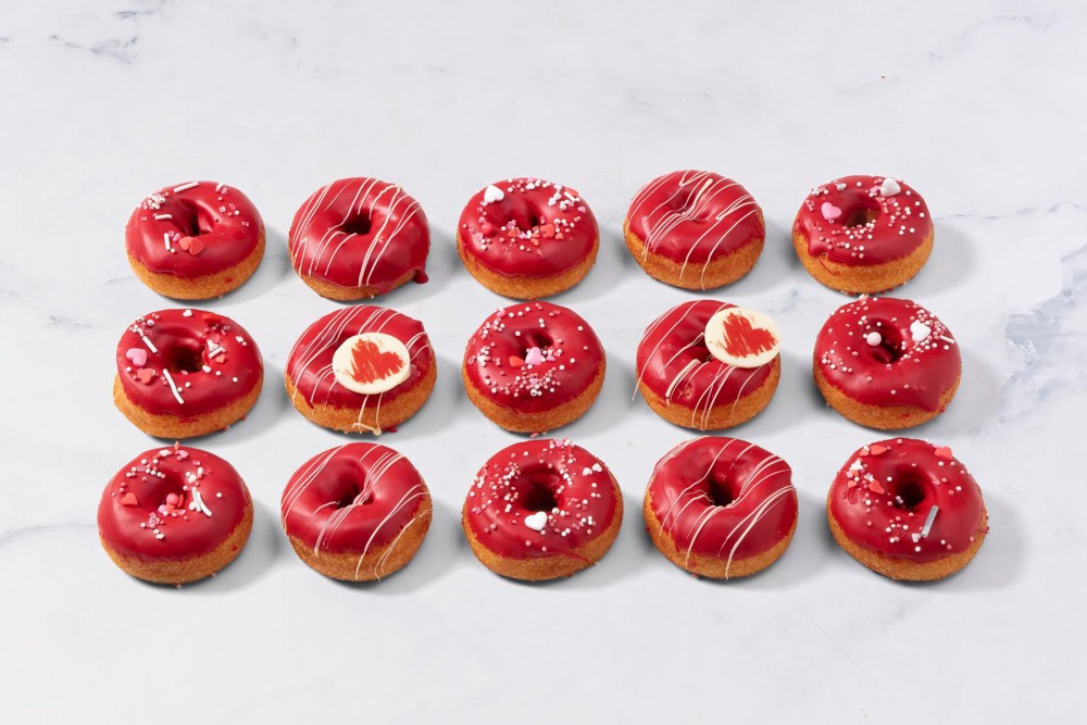 Bestel een Valentijn mini donut (15st)