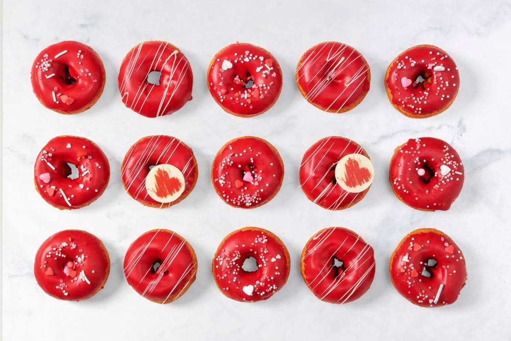 Bestel een Valentijn mini donut (15st)